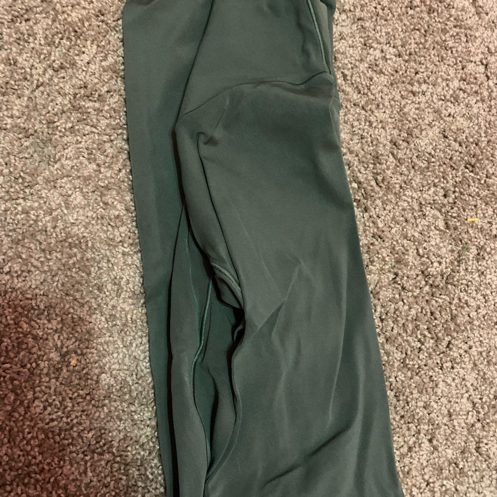 army green ish high rise aerie leggings size xxs